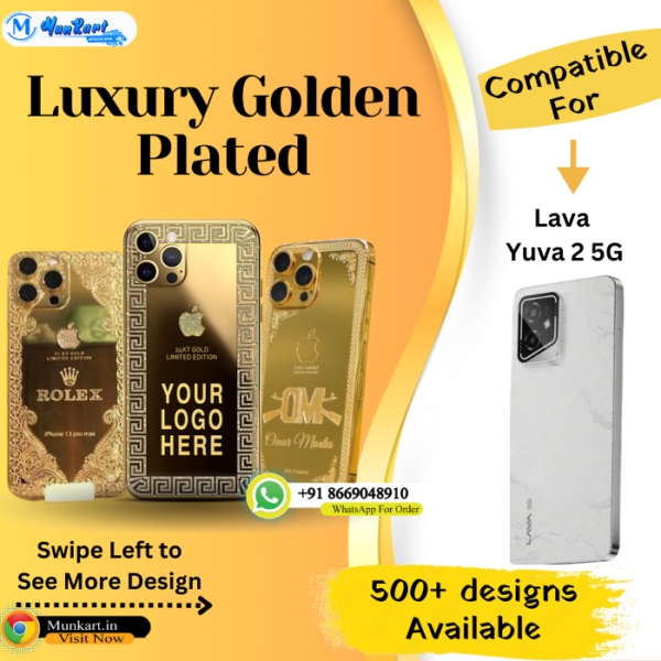 Lava Yuva 2 5G Golden Mobile Panel Cover