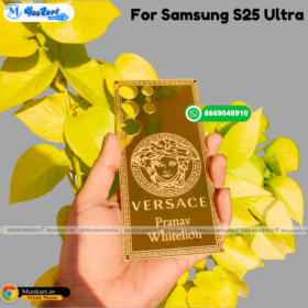 Samsung S25 Ultra Versace Golden Plated Back Cover