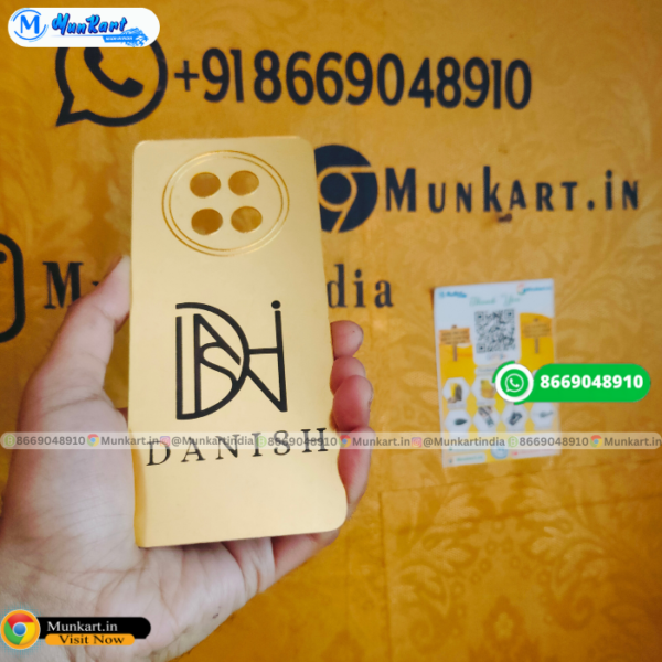 Name Logo Golden Mobile Panel For Realme 12X