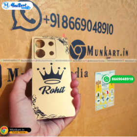 Name With Crown Golden Mobile Panel For Redmi Note 13