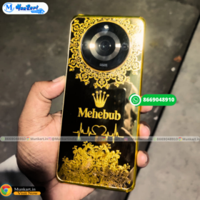 24KT Luxury Golden Mobile Cover With Name