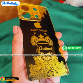 24KT Golden Mobile Back Panel With Name For Redmi Note 13 Pro