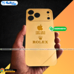 iPhone 17 Pro Luxury Golden Mobile Back Cover