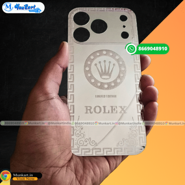 iPhone 17 Pro Max Luxury Silver Mobile Back Cover