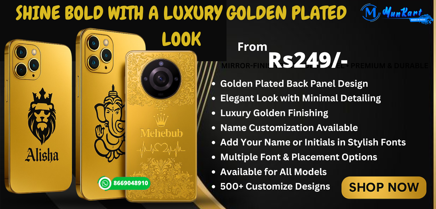 Luxury Golden Mobile cover Munkart