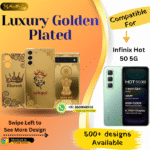 Infinix Hot 50 5G Premium Golden Mobile Back Panel
