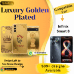Infinix Smart 8 Elegant Golden Back Plate Design