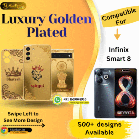 Infinix Smart 8 Elegant Golden Back Plate Design