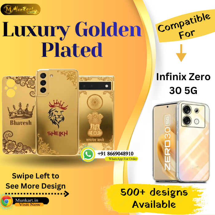 Infinix Zero 30 5G Premium Golden Glass Back Panel