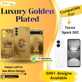 Tecno Spark 30C Stylish Golden Back Panel