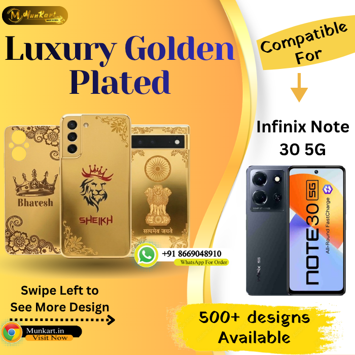 Infinix Note 30 5G Shining Golden Back Glass Cover