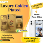 Tecno Pova 6 Neo Premium Golden Back Glass