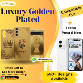 Tecno Pova 6 Neo Premium Golden Back Glass