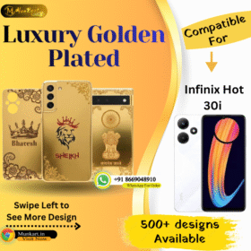Infinix Hot 30i Premium Golden Back Panel Design