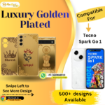 Tecno Spark Go 1 Luxury Golden Panel Cover
