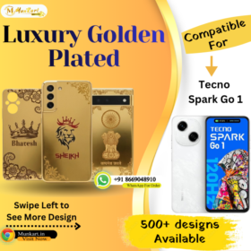 Tecno Spark Go 1 Luxury Golden Panel Cover