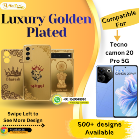Tecno Camon 20 Pro 5G Stylish Golden Back Plate-