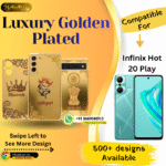 Infinix Hot 20 Play Stylish Golden Mobile Back Panel