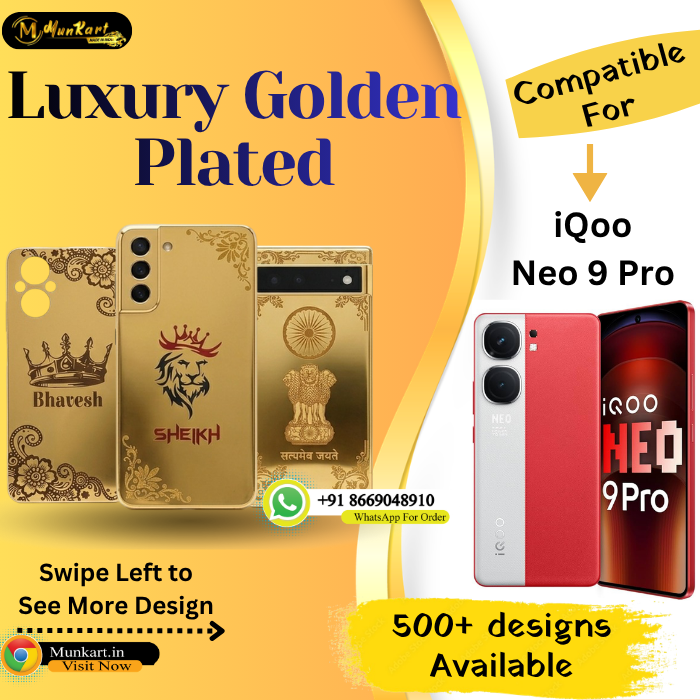 iQOO Neo 9 Pro Stylish Golden Back Plate
