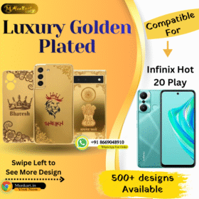 Infinix Hot 20 Play Stylish Golden Mobile Back Panel