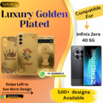 Infinix Zero 40 5G Luxury Golden Back Glass Cover