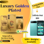 Infinix Hot 60i Designer Golden Mobile Back Panel