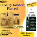 Infinix GT 30 5G Luxury Golden Back Glass Cover
