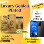 Tecno Spark 20 Pro 5G Stylish Golden Back Glass