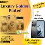 Infinix Note 50X Premium Golden Back Cover Design