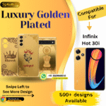 Infinix Hot 30i Luxury Golden Mobile Back Panel