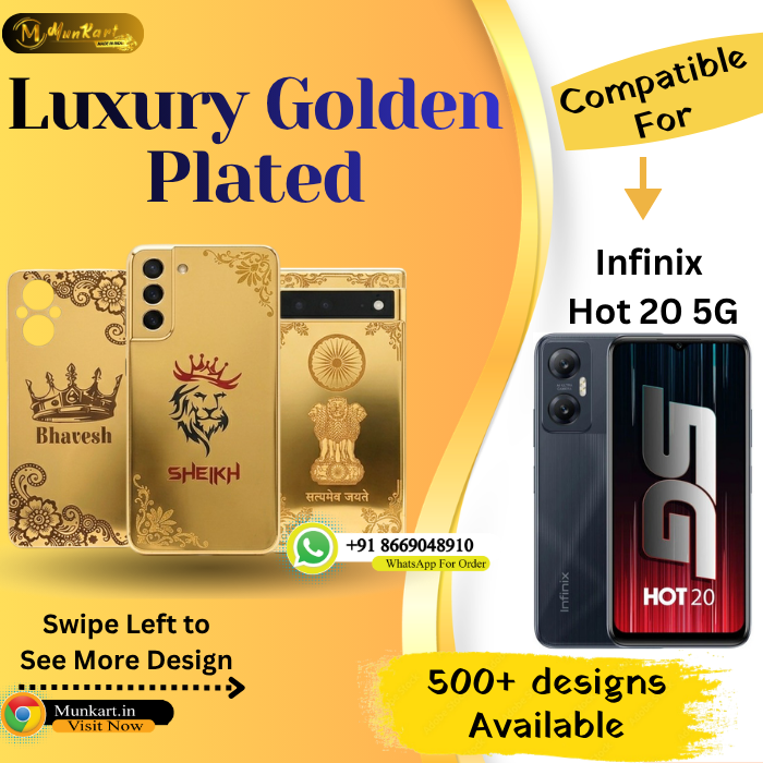 Infinix Hot 20 5G Classic Golden Mobile Back Panel