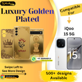 iQOO 15 5G Stylish Golden Back Plate