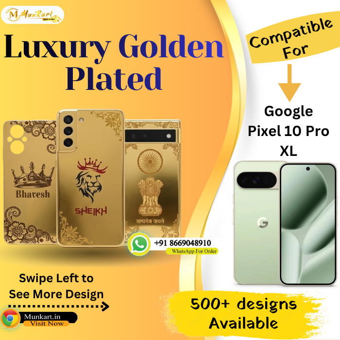 Google Pixel 10 Pro XL Luxury Golden Back Glass
