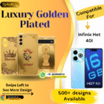 Infinix Hot 40i Luxury Golden Mobile Panel Cover