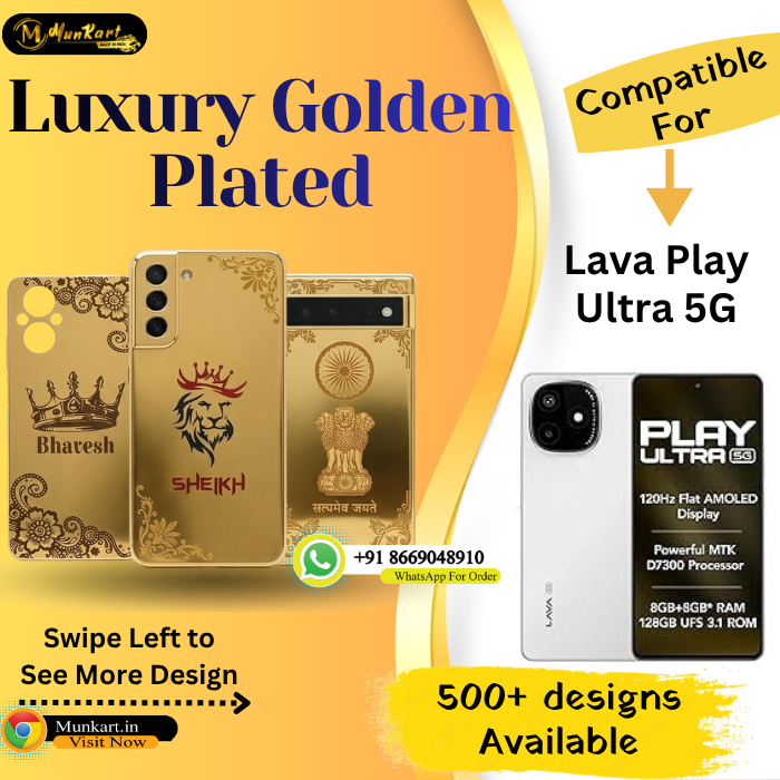 Lava Play Ultra 5G Premium Golden Back Glass