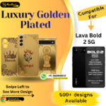 Lava Bold 2 5G Luxury Golden Back Glass