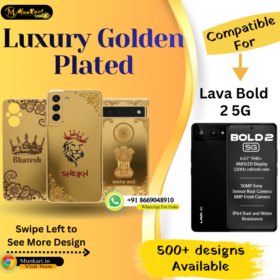 Lava Bold 2 5G Luxury Golden Back Glass