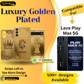 Lava Play Max 5G Luxury Golden Back Glass