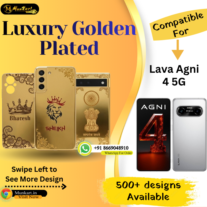 Lava Agni 4 5G Stylish Golden Mobile Panel