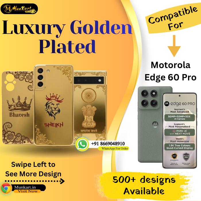 Motorola Edge 60 Pro Premium Golden Back Glass