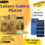 Motorola G57 Power Stylish Golden Back Cover