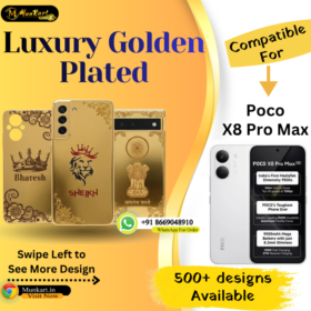 Poco X8 Pro Max Luxury Golden Back Glass