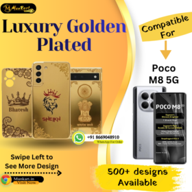 Poco M8 5G Stylish Golden Mobile Panel