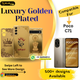 Poco C71 Luxury Golden Back Glass