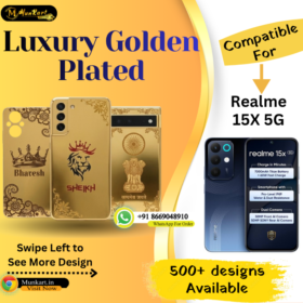 Realme 15X 5G Stylish Golden Back Plate