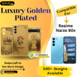 Realme Narzo 90X Stylish Golden Back Plate