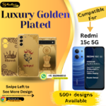 Redmi 15C 5G Luxury Golden Back Glass