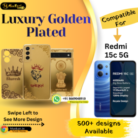 Redmi 15C 5G Luxury Golden Back Glass