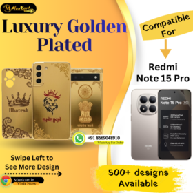 Redmi Note 15 Pro Luxury Golden Back Glass