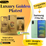 Samsung F70e 5G Stylish Golden Panel
